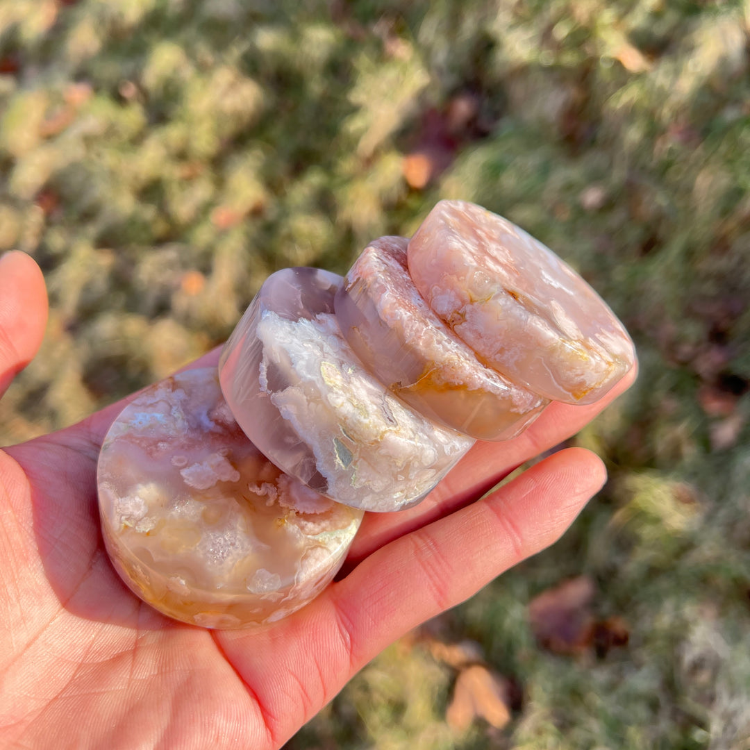 Natural Flower Agate Bracelet Core