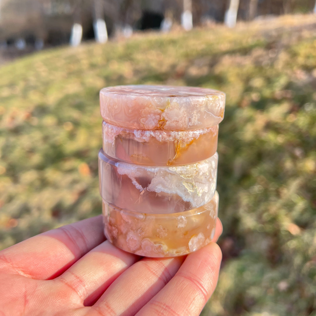 Natural Flower Agate Bracelet Core