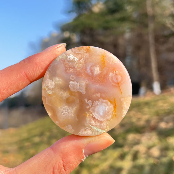 Natural Flower Agate Bracelet Core