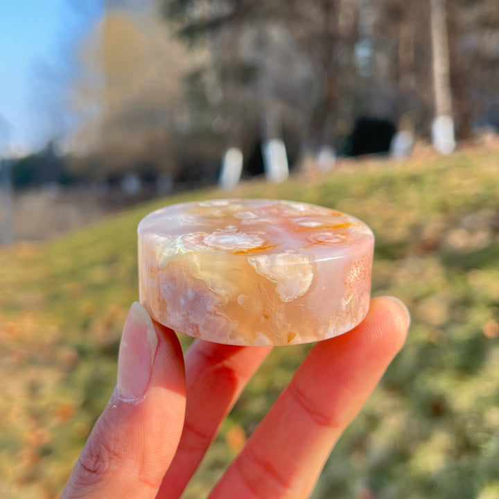 Natural Flower Agate Bracelet Core
