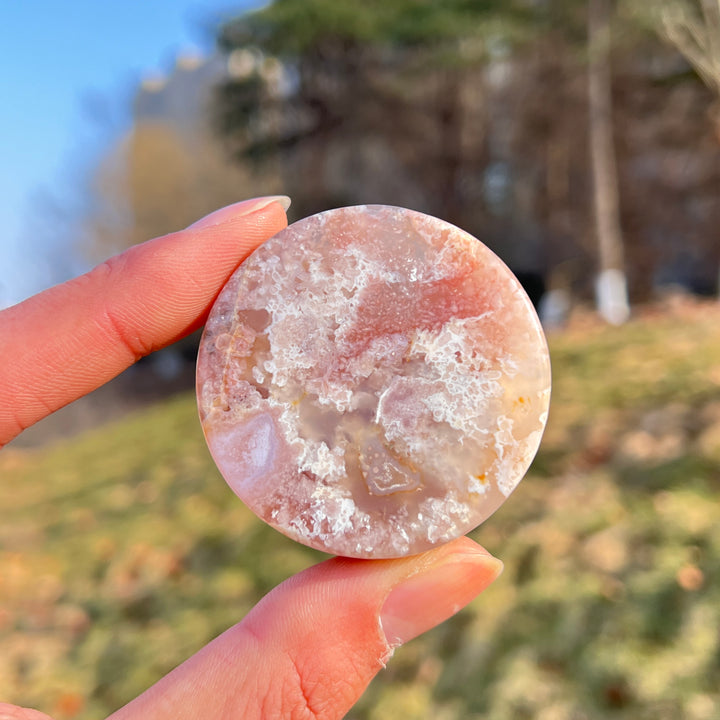 Natural Flower Agate Bracelet Core