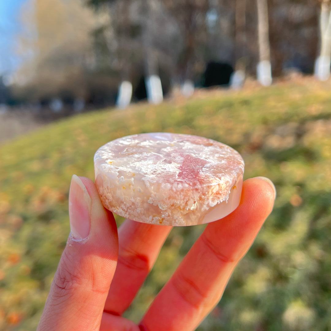 Natural Flower Agate Bracelet Core