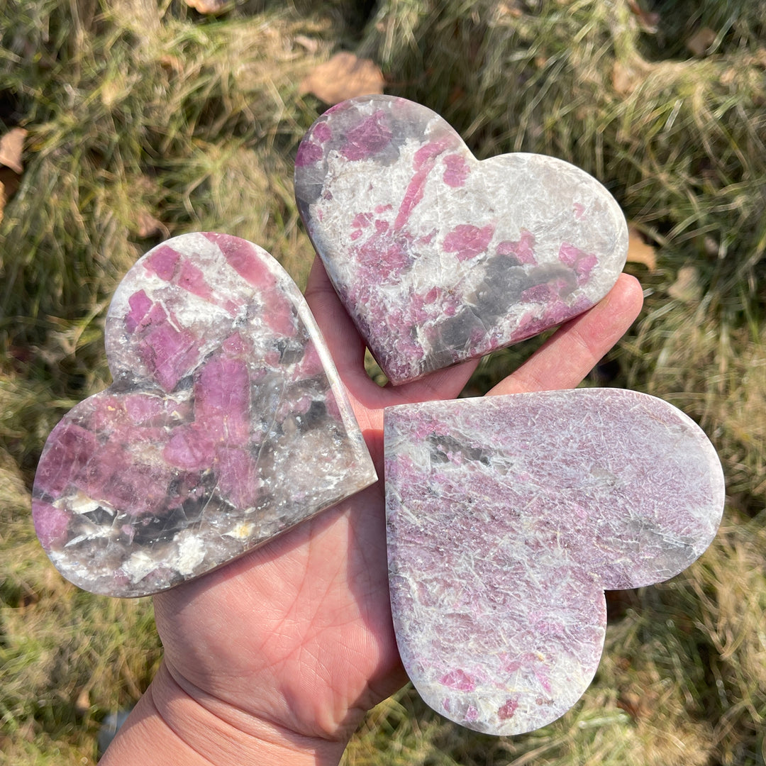Natural Crystal Plum Tourmaline Heart