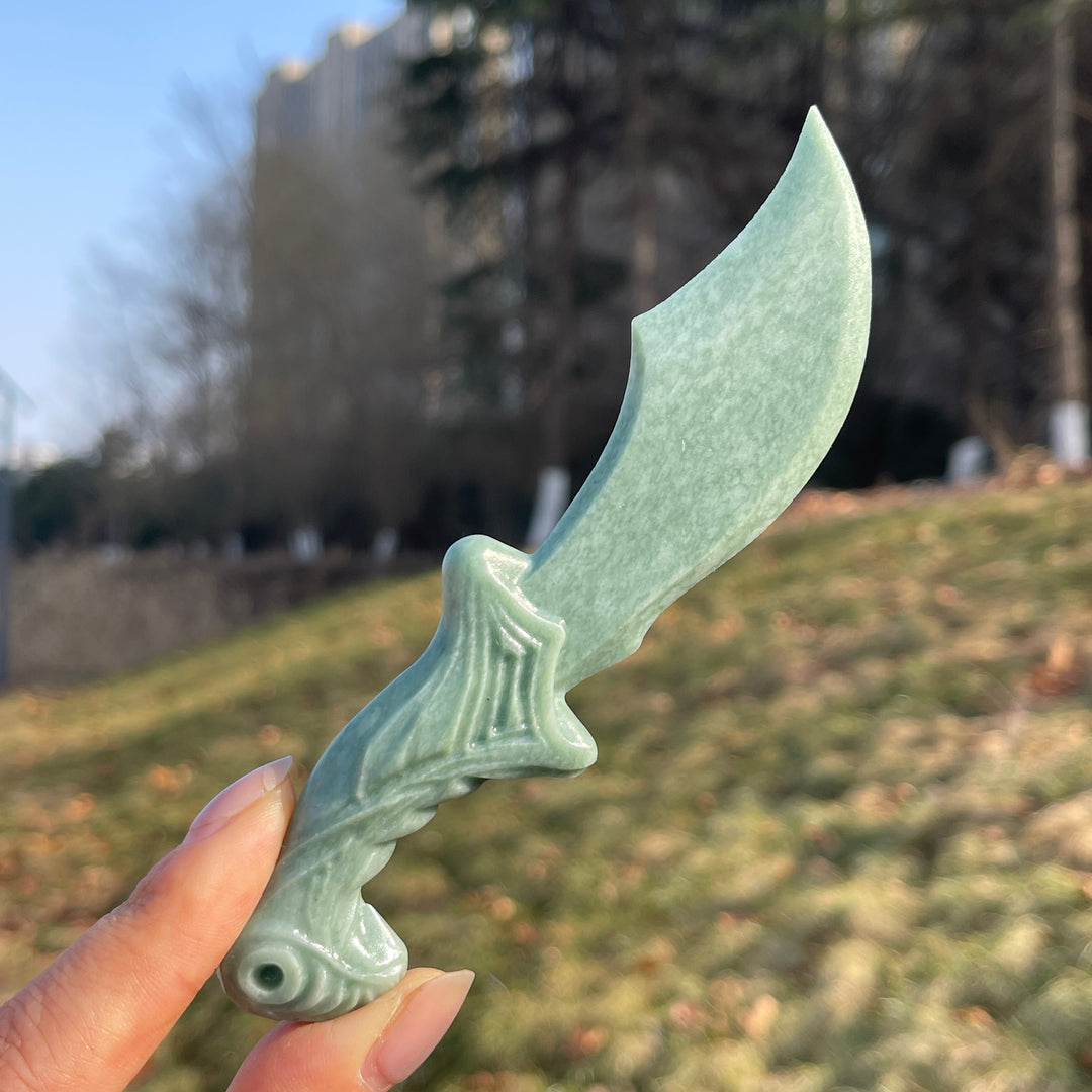 Natural Crystal Carving Fantasy Dagger