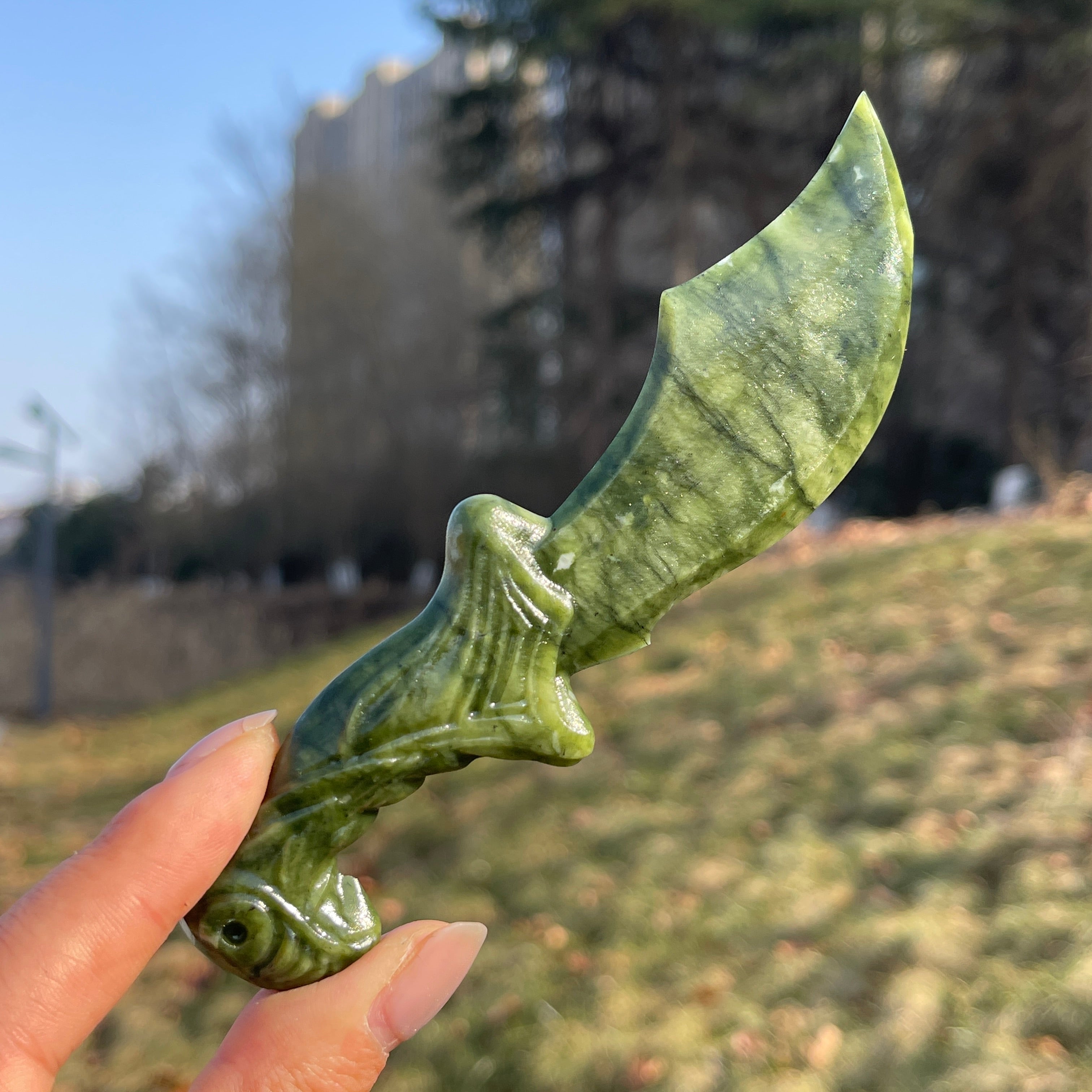 Natural Crystal Carving Fantasy Dagger – KiKi Crystal