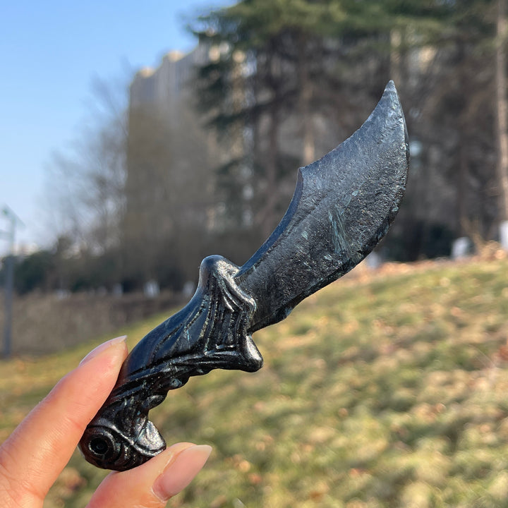 Natural Crystal Carving Fantasy Dagger