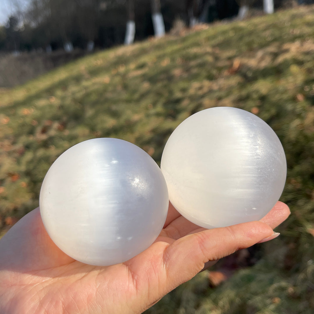 Natural Crystal Selenite Sphere