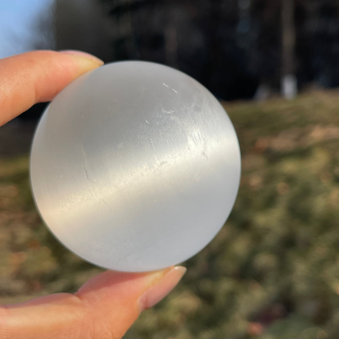 Natural Crystal Selenite Sphere