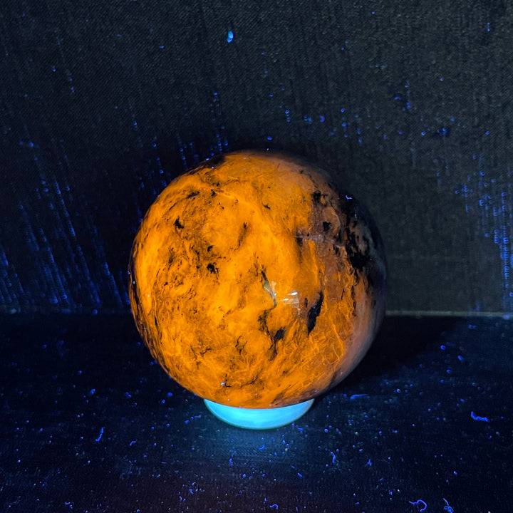 Natural Blue and White Porcelain Sodalite Sphere