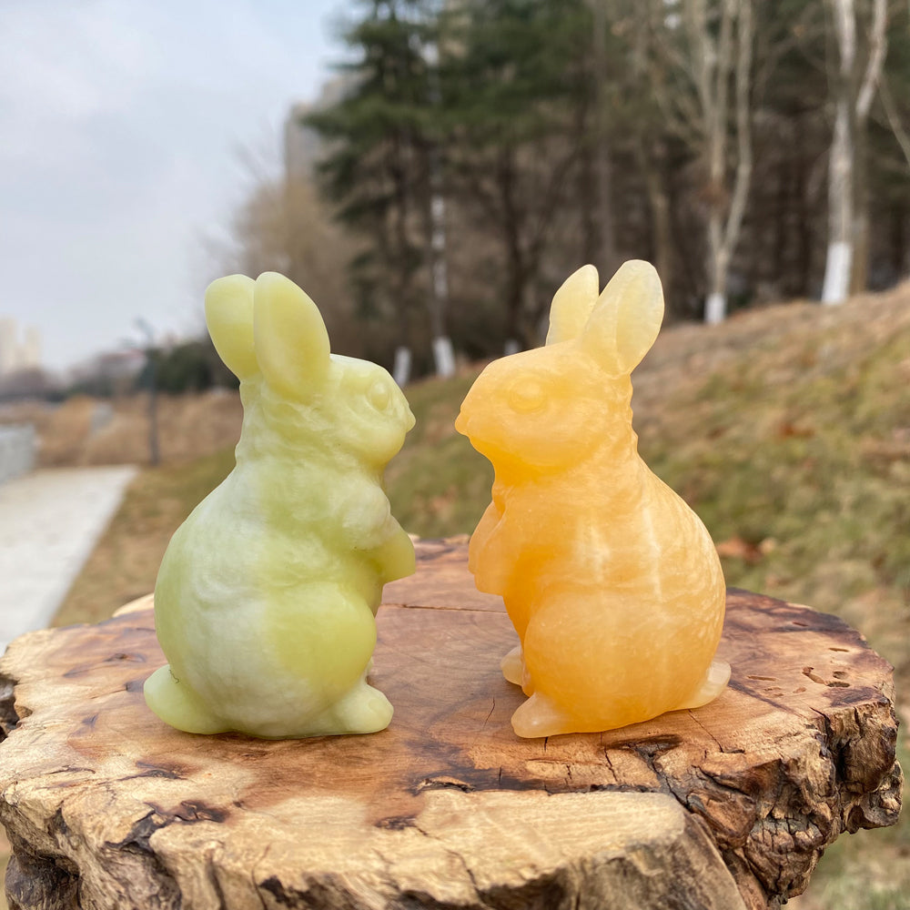 Natural Crystal Carving Cute Rabbit
