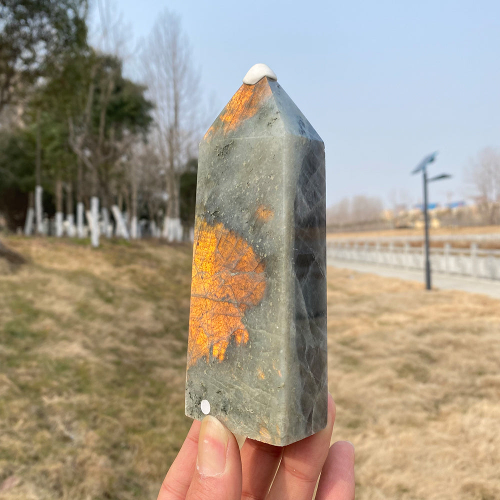 Unique, Natural Labradorite Point