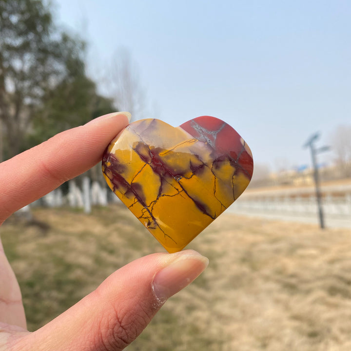 Natural Crystal Mookaite Jasper Heart