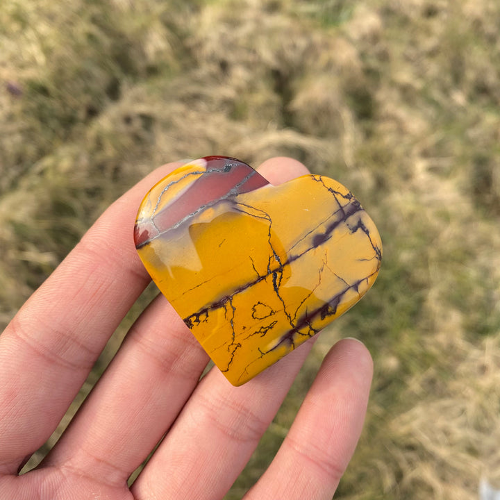 Natural Crystal Mookaite Jasper Heart