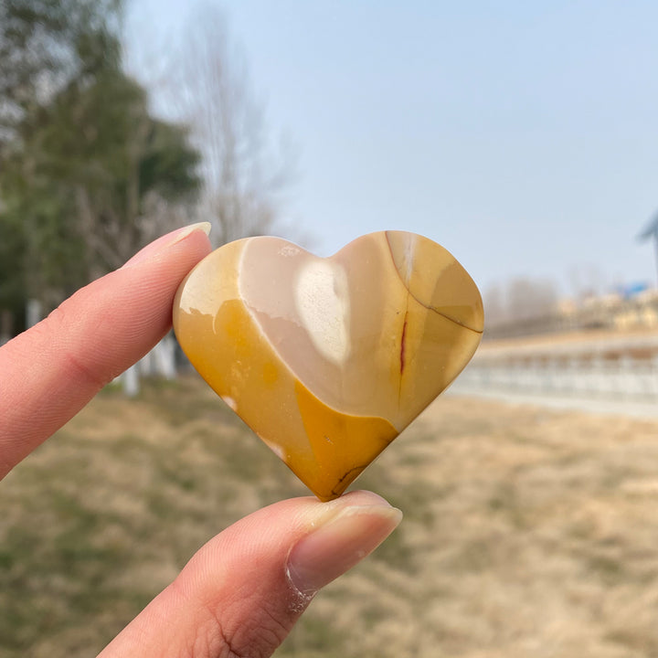 Natural Crystal Mookaite Jasper Heart