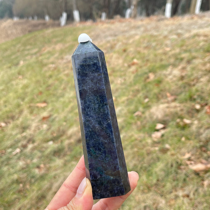 Natural Crystal Bi-Color Iolite Point