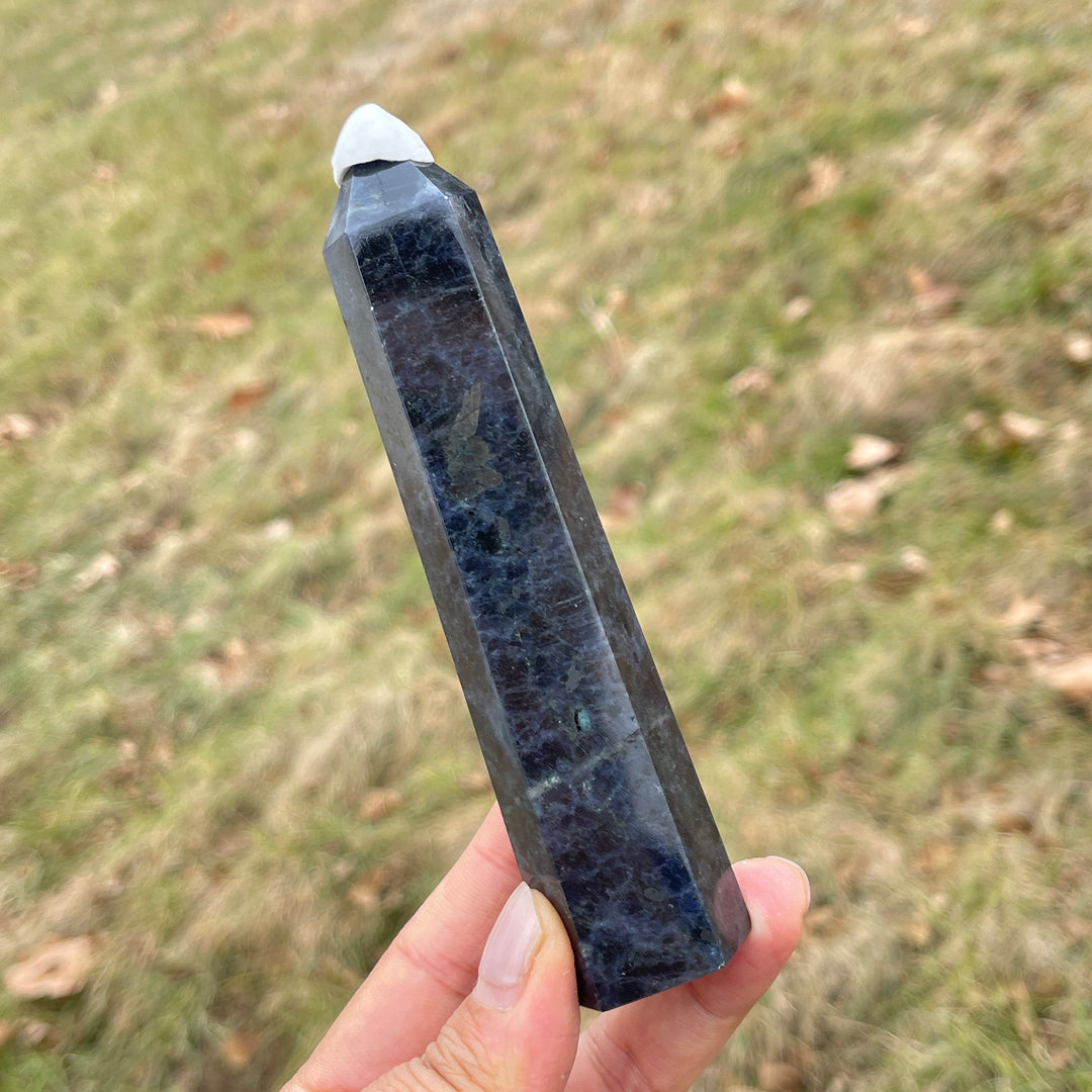 Natural Crystal Bi-Color Iolite Point