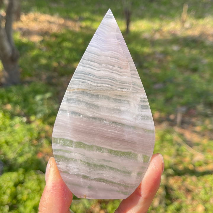 Natural Crystal Fluorite Teardrop