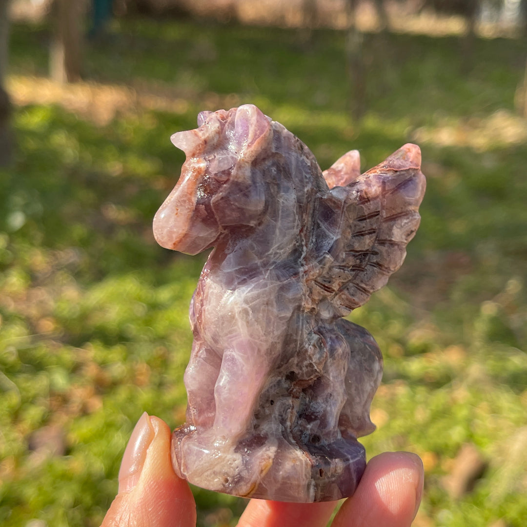 Natural Crystal Carving Pegasus