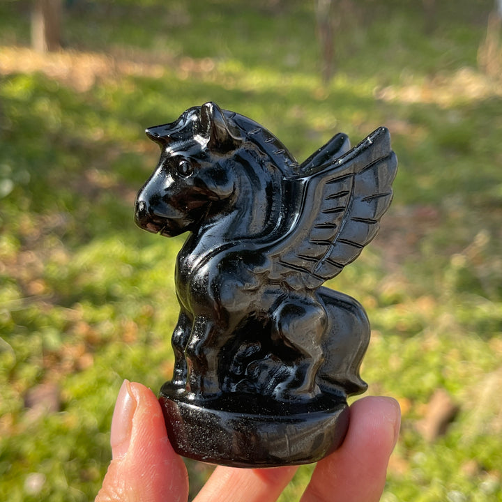 Natural Crystal Carving Pegasus