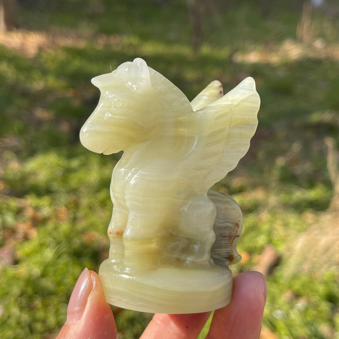Natural Crystal Carving Pegasus