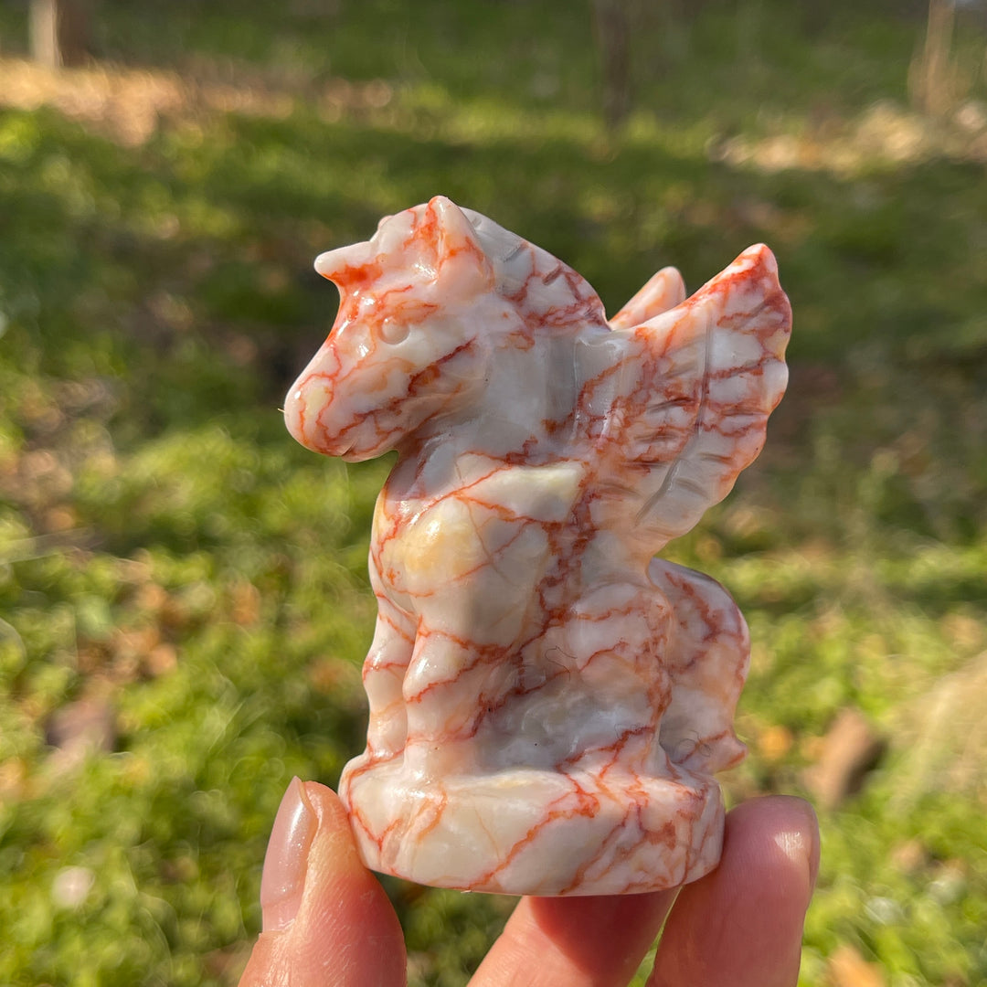 Natural Crystal Carving Pegasus