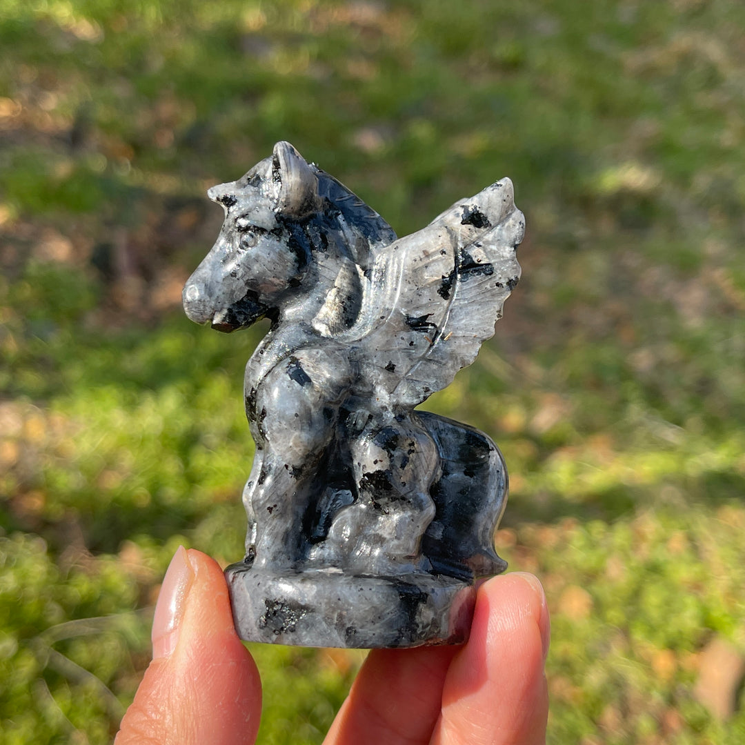 Natural Crystal Carving Pegasus