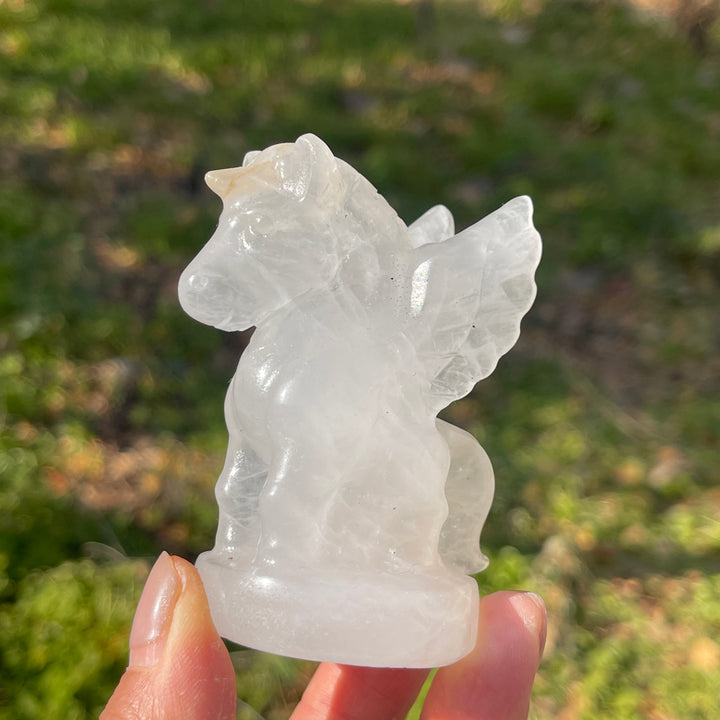 Natural Crystal Carving Pegasus