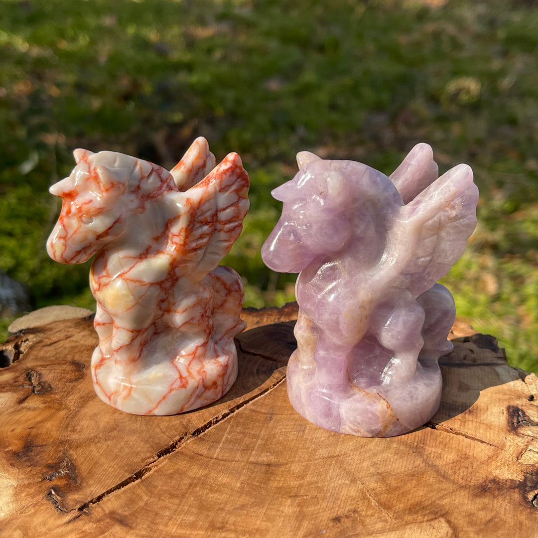 Natural Crystal Carving Pegasus