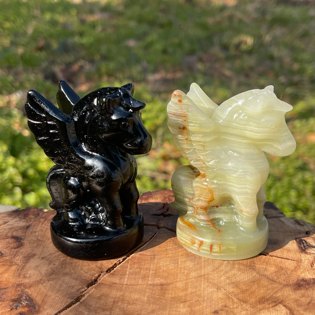Natural Crystal Carving Pegasus
