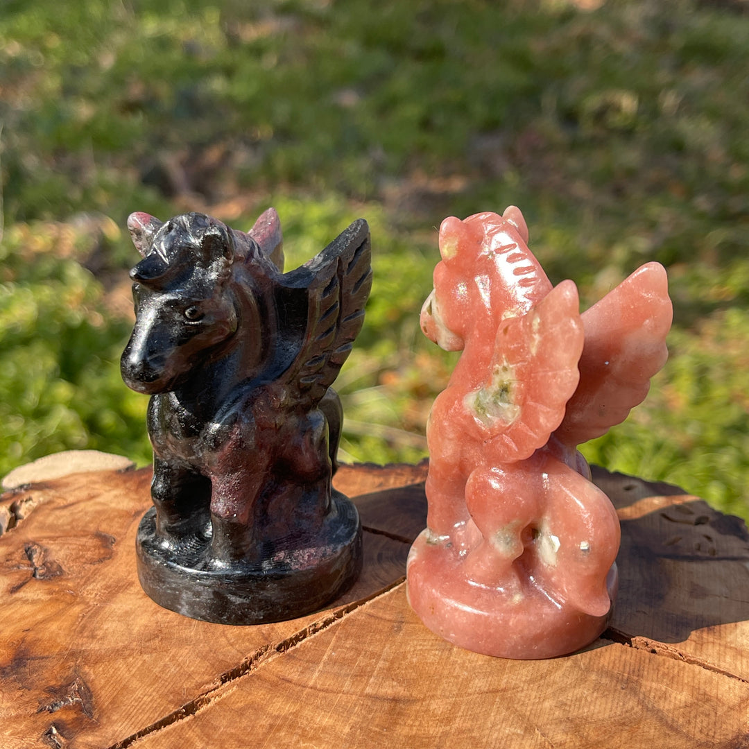 Natural Crystal Carving Pegasus