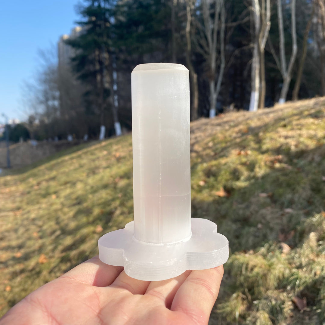 Natural Crystal Selenite Bracelet Stand