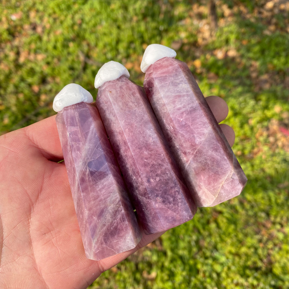 Natural Crystal Purple Rose Quartz Point