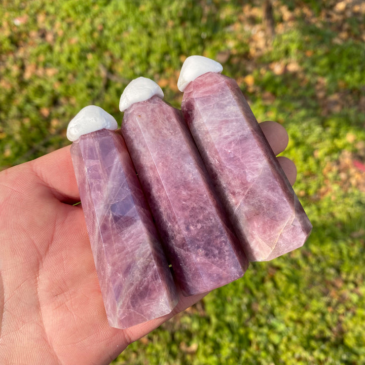 Natural Crystal Purple Rose Quartz Point
