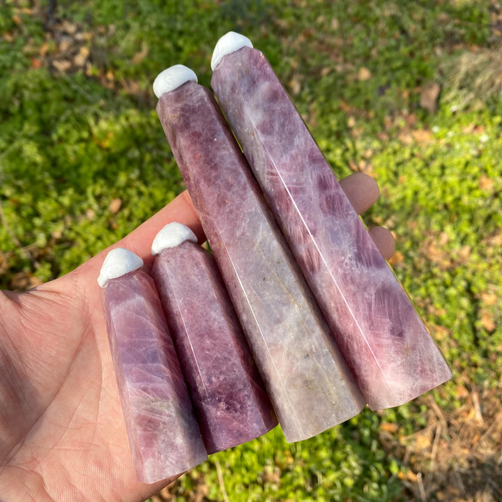 Natural Crystal Purple Rose Quartz Point