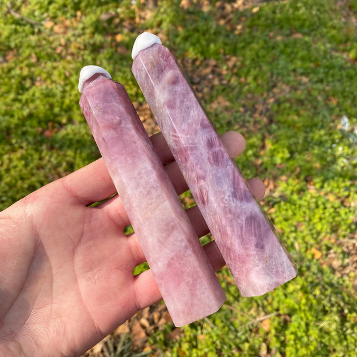 Natural Crystal Purple Rose Quartz Point