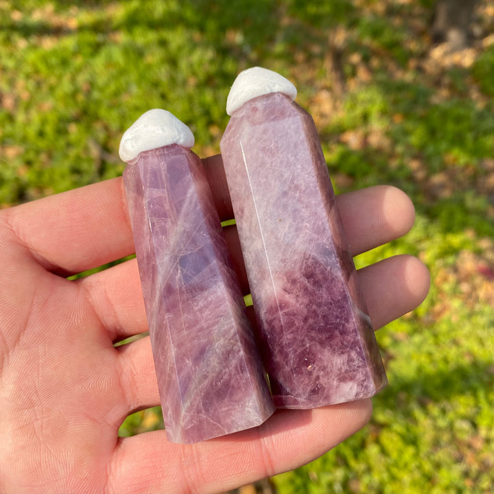 Natural Crystal Purple Rose Quartz Point