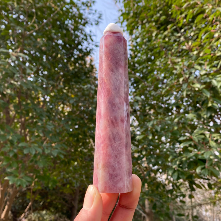 Natural Crystal Purple Rose Quartz Point