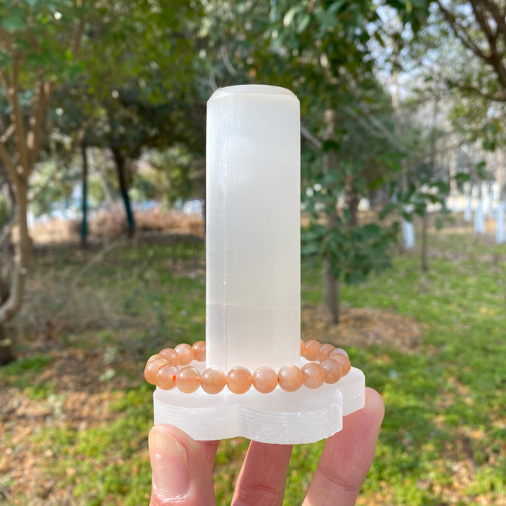 Natural Crystal Selenite Bracelet Stand