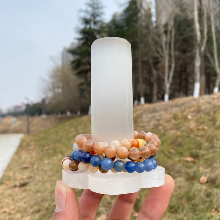Natural Crystal Selenite Bracelet Stand