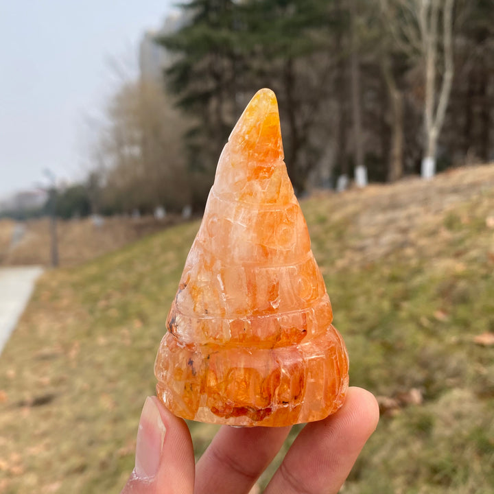 Unique,Imperfect Natural Crystal Golden Healer Gnome