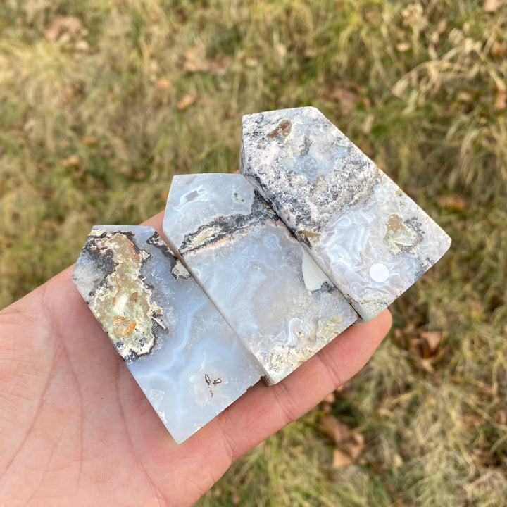 Natural Mexican Agate Geode Point