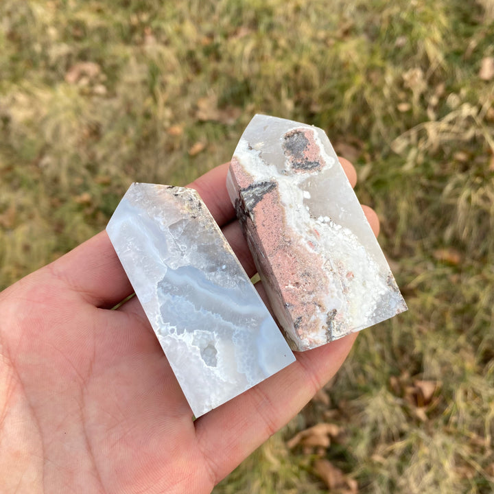 Natural Mexican Agate Geode Point