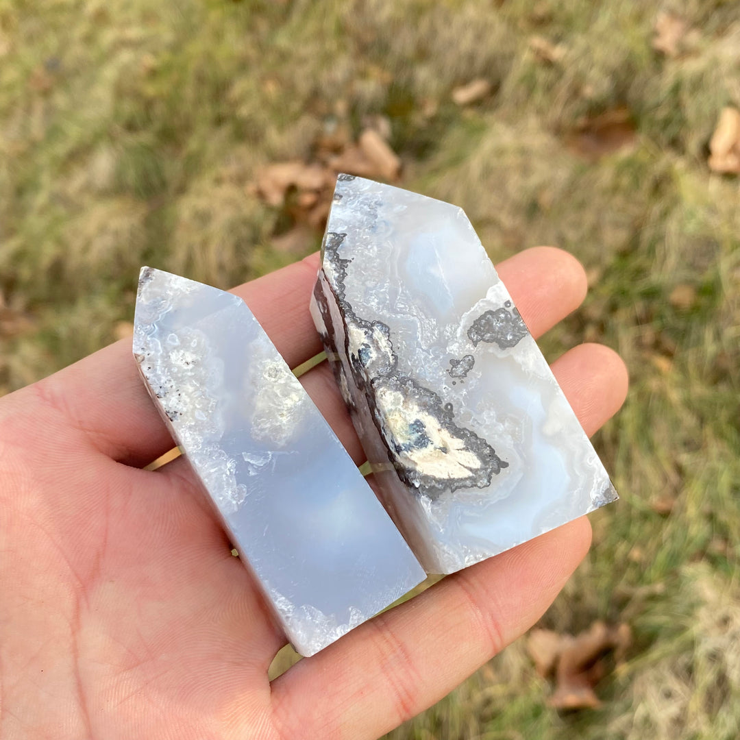 Natural Mexican Agate Geode Point