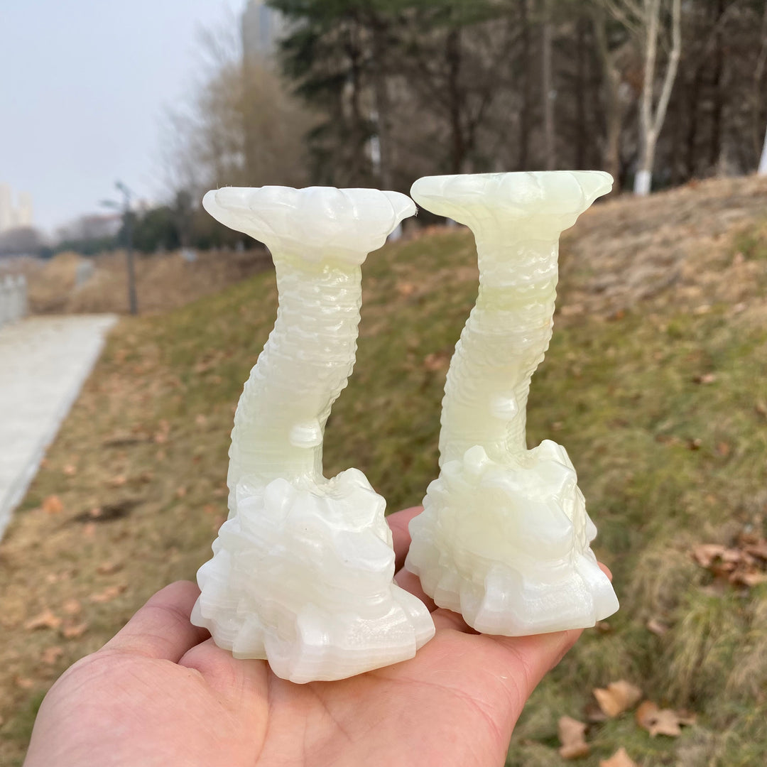 Natural Crystal Afghan Jade Dragon Fish