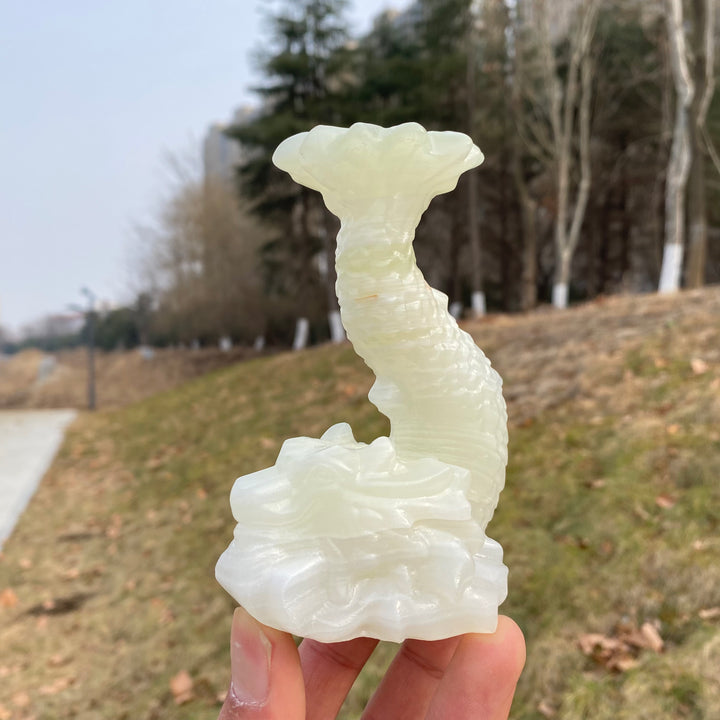 Natural Crystal Afghan Jade Dragon Fish