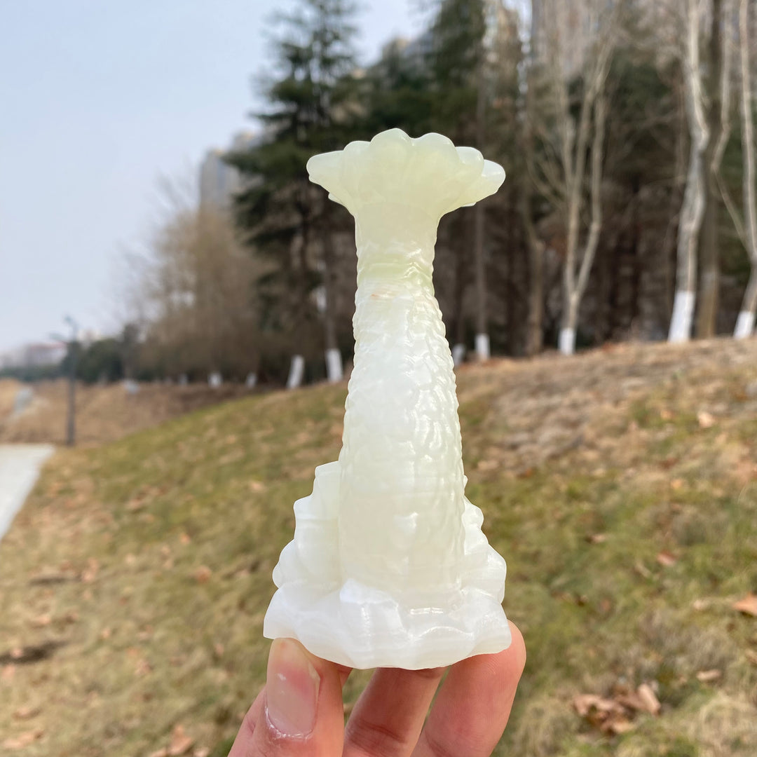 Natural Crystal Afghan Jade Dragon Fish