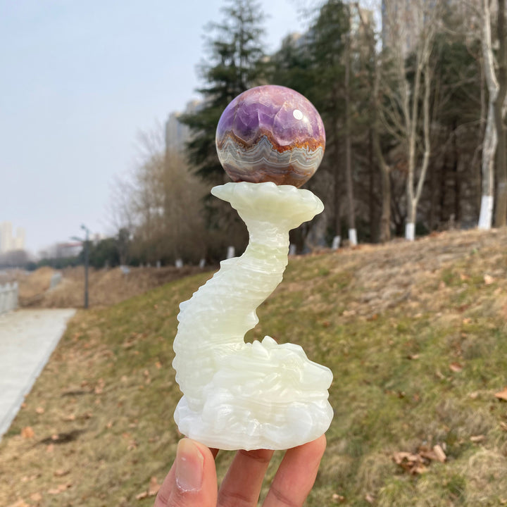 Natural Crystal Afghan Jade Dragon Fish