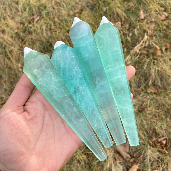 Natural Crystal Green Fluorite Wand