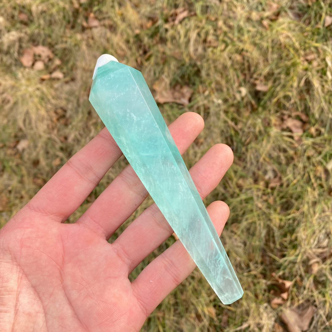 Natural Crystal Green Fluorite Wand