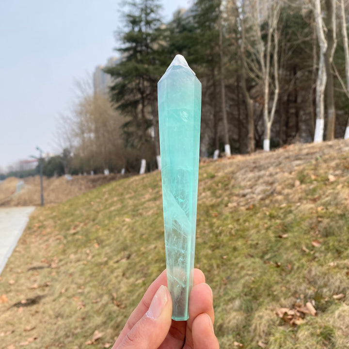 Natural Crystal Green Fluorite Wand